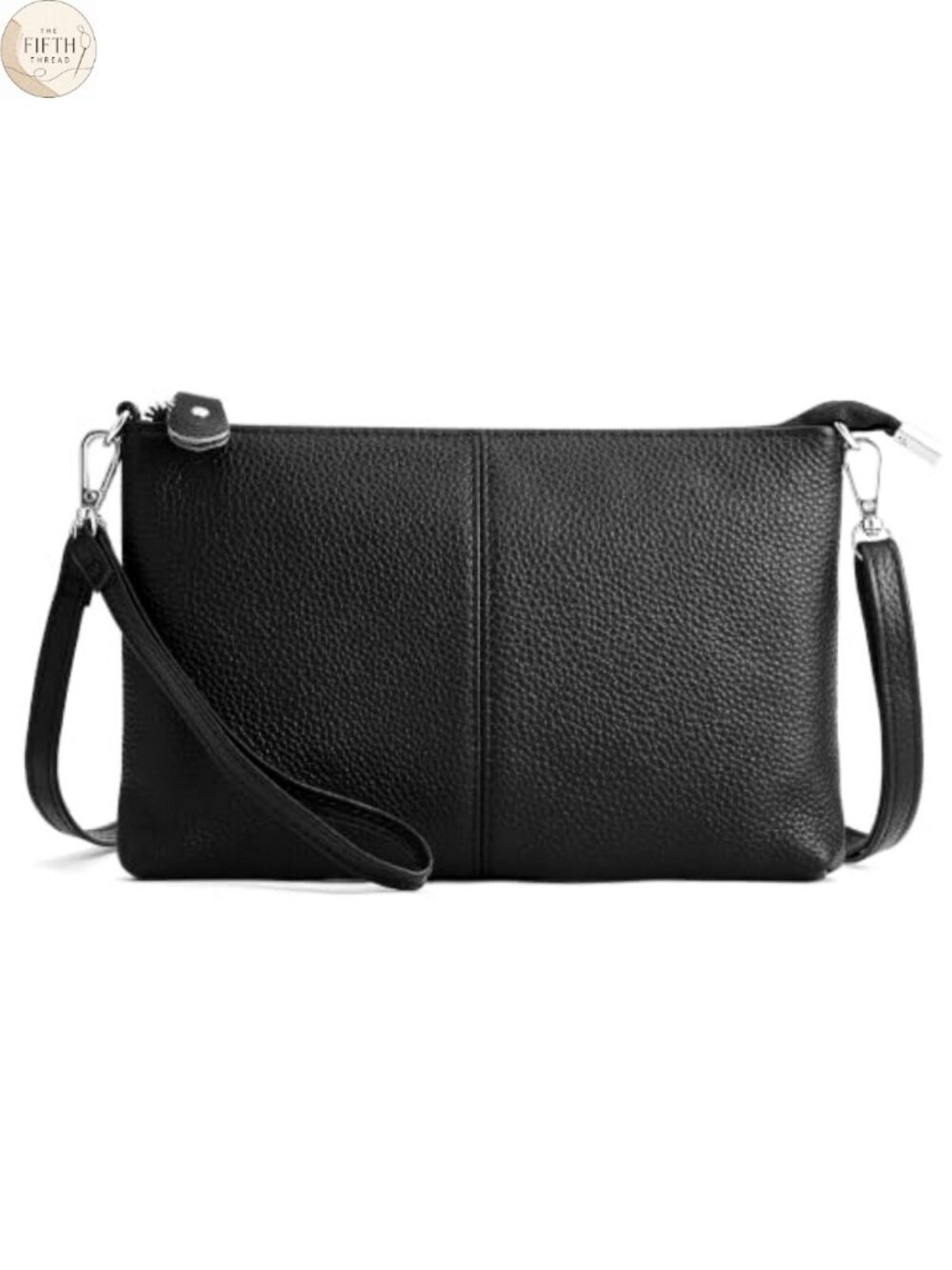 Genuine Leather Small Crossbody Wristlet Wallet RFID Blocking